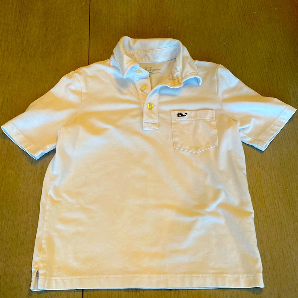 Vineyard Vines white boys polo